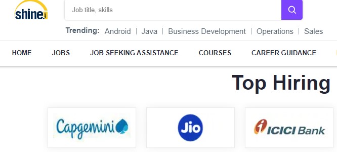 Shine best online job portal in India